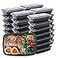 WUHUIXOZ Meal Prep Container 50 Pack 32 oz Food Storage Containers with Lids Disposable Bento Box Reusable Plastic Lunch Box BPA Free TakeOut Box Microwave Dishwasher Freezer Safe