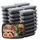 WUHUIXOZ Meal Prep Container 50 Pack 32 oz Food Storage Containers with Lids Disposable Bento Box Reusable Plastic Lunch Box BPA Free TakeOut Box Microwave Dishwasher Freezer Safe
