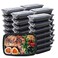 WUHUIXOZ Meal Prep Container 50 Pack 32 oz Food Storage Containers with Lids Disposable Bento Box Reusable Plastic Lunch Box BPA Free TakeOut Box Microwave Dishwasher Freezer Safe