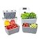 Kitchen Spaces Stackable Fridge Storage Colander Containers for Fresh Produce Variety Pack 3 Sizes to Organize Washed Fruits and Veggies Snap and Seal Lids with Adjustable Vents Hand Wash Only
