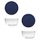Pyrex 7201 4Cup Glass Bowls and 7201PC Dark Blue Lids 2Pack Perfect for Meal Prep Organization Food Storage and so Much More Made in USA