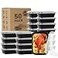 Ezalia 50 Pack Meal Prep Containers 38oz Plastic Food Prep Containers Reusable Leakproof To Go Food Containers with Lids BPAFree MicrowaveDishwasherFreezer Safe