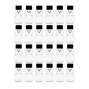 Clearview Containers 2 Ounce Honey Bears with Sealable Black Screw Top Lid 24 Pack 2 oz Bear 24pk Black