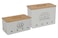 Xbopetda Potato Onion Storage Box Food Container Sets Storage Canisters for Vegeatables Set of 2 Jars Pots Containers Potato Onion Bin with Aerating Tin Storage Holes Bamboo LidWhite
