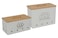 Xbopetda Potato Onion Storage Box Food Container Sets Storage Canisters for Vegeatables Set of 2 Jars Pots Containers Potato Onion Bin with Aerating Tin Storage Holes Bamboo LidWhite