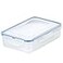 LocknLock LOCK LOCK Easy Essentials On The Go Meal Prep Lunch Box Airtight Containers with Lid BPA Free Rectangle 3 Section 27 oz Clear