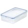 LocknLock LOCK LOCK Easy Essentials On The Go Meal Prep Lunch Box Airtight Containers with Lid BPA Free Rectangle 3 Section 27 oz Clear