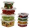 Decony Plastic Deli Containers with Lids 8 Oz 25 Pack Square Clear Plastic Containers TamperProof BPAFree Take Away Food Containers Space Saver Airtight Freezer Safe Meal Prep Containers