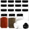 Dicunoy 16 Pack 17 OZ Plastic Spice Containers Large Seasoning Jars with Shaker Lids Reusable Empty Storage Bottle for Kitchen Storing Spice Powders