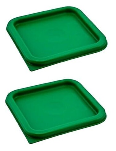 Cambro SFC2452 Covers Set of 2 For 2 4Quart Containers Kelly Green Polyethylene NSF