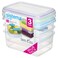 Sistema Food Storage Polypropylene Assorted 1L x 3