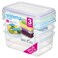 Sistema Food Storage Polypropylene Assorted 1L x 3