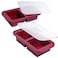 Souper Cubes 2 Cup Silicone Freezer Molds with Lids Soup Cubes for Freezing Lasagna Leftovers Soups Sauces Casseroles Meal Prep Meals and More Cranberry 2Pack