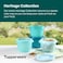 Tupperware Heritage Collection New 16 Piece Food Storage Container Set in Vintage Green Dishwasher Safe and BPA Free 8 containers 8 lids