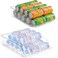 BIINONE Adjustable Soda Can Dispenser for Refrigerator Expandable Width PET Drink Organizer Stackable SpaceSaving Fridge Organizer for Cans Bottles 2 Pack