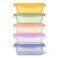 Ello Snap Nest 10Piece 45 Cup Plastic Meal Prep Set Reusable Food Containers for Healthy Eating Freezer Dishwasher Safe Cactus Blooms