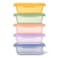 Ello Snap Nest 10Piece 45 Cup Plastic Meal Prep Set Reusable Food Containers for Healthy Eating Freezer Dishwasher Safe Cactus Blooms