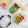 HOMBERKING 8 Pack 36oz Large Glass Meal Prep Containers with lids Glass Food Storage Containers with Leak Proof Snap Lock Lids Airtight Bento lunch Boxes Kitchen Storage Oven Freezer and Dishwasher Sa