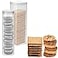 Home-X HomeX Set of 2 Saltine Cracker Sleeve Storage Container Cookie Stay Fresh Keeper 1 Round and 1 Square