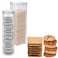 Home-X HomeX Set of 2 Saltine Cracker Sleeve Storage Container Cookie Stay Fresh Keeper 1 Round and 1 Square