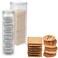 Home-X HomeX Set of 2 Saltine Cracker Sleeve Storage Container Cookie Stay Fresh Keeper 1 Round and 1 Square