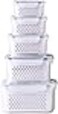 Ronanemon Large Fridge Food Storage Container Set with Lids with Strainer Fruit Vegetable Storage Containers Keep Fruits Vegetables Berry Meat Fresh longer BPAFree Plastic Produce Keepers
