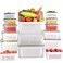 KEMETHY 10 Pack Fruit Storage Containers for Fridge with Removable Colanders Food Storage Containers with Lids BPAFree Produce Containers Keep Fruits Vegetables Berry Meat Fresh Longer