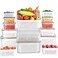 KEMETHY 10 Pack Fruit Storage Containers for Fridge with Removable Colanders Food Storage Containers with Lids BPAFree Produce Containers Keep Fruits Vegetables Berry Meat Fresh Longer