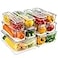 NISILIN 14 Pack Fridge Organizers and Storage Refrigerator Organizer Bins with Lids BPAFree Fridge Organization Fruit Storage Containers for Fridge Vegetable Food Drinks Cereals Clear