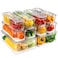 NISILIN 14 Pack Fridge Organizers and Storage Refrigerator Organizer Bins with Lids BPAFree Fridge Organization Fruit Storage Containers for Fridge Vegetable Food Drinks Cereals Clear