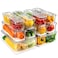 NISILIN 14 Pack Fridge Organizers and Storage Refrigerator Organizer Bins with Lids BPAFree Fridge Organization Fruit Storage Containers for Fridge Vegetable Food Drinks Cereals Clear