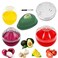Yamesu Onion Garlic Lemon Avocado Saver Storage Keeper Holder for Fridge BPA Free Tomato Vegetable Shaped Food SaverStorage Containers 5piece Set Bundle
