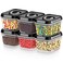 DW&Atilde;&lsaquo;LLZA KITCHEN DWLLZA KITCHEN Set of 6 Mini Airtight Food Storage Containers with Lids Clear Plastic Small Pantry Containers for Spices Candy Nuts Coffee or Tea BPAFree Keeps Food Fresh Dry