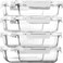 M MCIRCO 8Pack30 ozGlass Meal Prep ContainersMCIRCO Glass Food Storage ContainersAirtight lunch Containers with Lids Microwave Oven Freezer and Dishwasher White