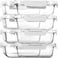 M MCIRCO 8Pack30 ozGlass Meal Prep ContainersMCIRCO Glass Food Storage ContainersAirtight lunch Containers with Lids Microwave Oven Freezer and Dishwasher White