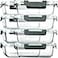 M MCIRCO 8Pack30 oz Glass Meal Prep ContainersGlass Food Storage ContainersAirtight lunch Containers with Lids Microwave Oven Freezer and Dishwasher