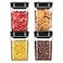 MR.SIGA MRSIGA 4 Pack Airtight Food Storage Container Set BPA Free Kitchen Pantry Organization Canisters Onehanded Airtight Cereal Snack Candy Storage Containers 1 L 34oz Medium Black