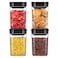 MR.SIGA MRSIGA 4 Pack Airtight Food Storage Container Set BPA Free Kitchen Pantry Organization Canisters Onehanded Airtight Cereal Snack Candy Storage Containers 1 L 34oz Medium Black
