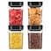 MR.SIGA MRSIGA 4 Pack Airtight Food Storage Container Set BPA Free Kitchen Pantry Organization Canisters Onehanded Airtight Cereal Snack Candy Storage Containers 1 L 34oz Medium Black