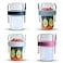 salda 4 Pack 22 oz Breakfast On the Go Cups Take and Go Yogurt Cup with Topping Cereal Cup with spoon and fork Overnight Oats or Oatmeal Container Jar Colorful Set of 4