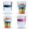 salda 4 Pack 22 oz Breakfast On the Go Cups Take and Go Yogurt Cup with Topping Cereal Cup with spoon and fork Overnight Oats or Oatmeal Container Jar Colorful Set of 4