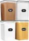 PRAKI Extra Large Tall Airtight Food Storage Containers 65L 220oz BPA Free 4pcs Pantry Kitchen Organizers and Storage for Flour Sugar Plastic Flour Container with 20 Labels Maker