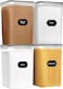 PRAKI Extra Large Tall Airtight Food Storage Containers 65L 220oz BPA Free 4pcs Pantry Kitchen Organizers and Storage for Flour Sugar Plastic Flour Container with 20 Labels Maker