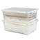 Anbers 16 Quart Clear Latching Storage Containers with Lid Plastic Storage Box 2 Packs