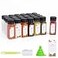 OBKJJ Plastic Juice Bottles 150 pcs 2 oz Empty Plastic Water Bottles with Caps Reusable Clear Beverage Containers for Drinking Juicing Smoothie Water with 2 Brushes 2 Funnels 160 Stickers