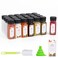 OBKJJ Plastic Juice Bottles 150 pcs 2 oz Empty Plastic Water Bottles with Caps Reusable Clear Beverage Containers for Drinking Juicing Smoothie Water with 2 Brushes 2 Funnels 160 Stickers