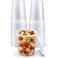 4U'LIFE 4ULIFE 32 oz 20Pack Heavy Duty Translucent Microwavable Plastic Deli Food Storage Containers and Lids Combo Pack