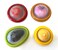 halteoly 4PC Silicone Fruit and Vegetable Storage Containers Set for Fridge Onion Storage Container Avocado keeperTomato Saverand Lemon holder