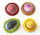 halteoly 4PC Silicone Fruit and Vegetable Storage Containers Set for Fridge Onion Storage Container Avocado keeperTomato Saverand Lemon holder