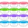TOFLEN Reusable Small Freezer Containers 5 Oz Plastic Food Storage Containers with Screw On Lids Leakproof Airtight Freezer Safe Dishwasher Safe Set of 12 Multicolor